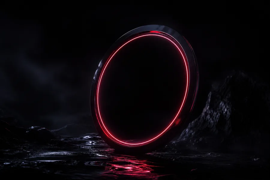 Minimal Dark Neon Ring Amoled Wallpaper 2 4K 4
