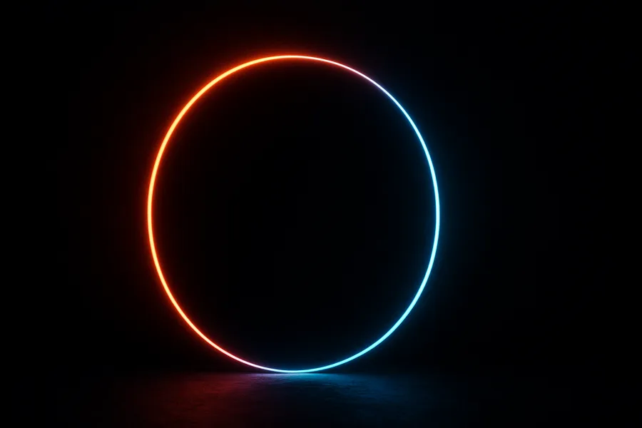 Minimal Dark Neon Ring Amoled Wallpaper 2 4K