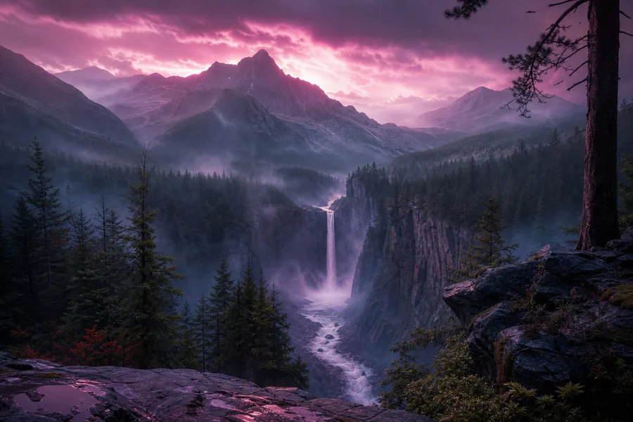 Misty Pine Forest Nature Wallpaper  7 4K