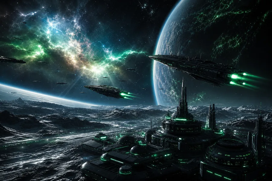 Moon Base With Earth In Background Space Wallpaper 9 4K 2