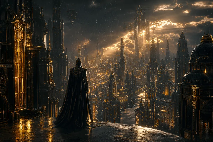 Neon Cyberpunk City In Rain Fantasy Wallpaper  1 4K
