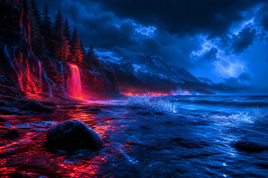 Ocean Waves Storm Nature Wallpaper  8 4K