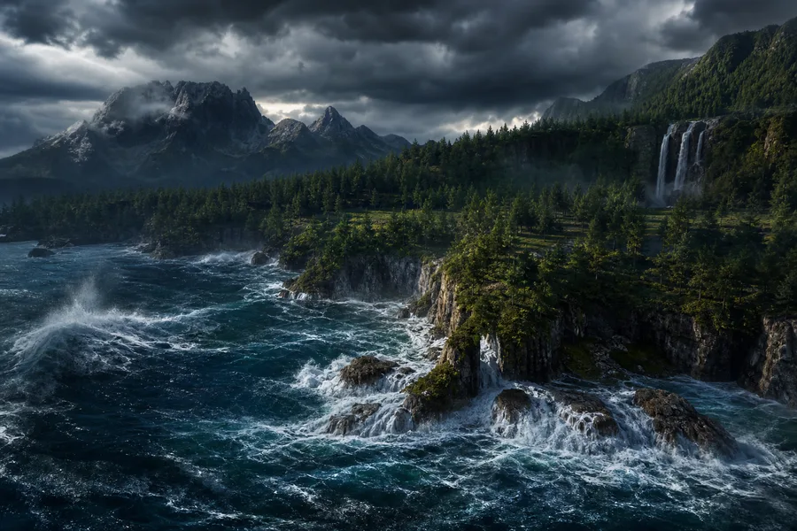 Ocean Waves Storm Nature Wallpaper  8 4K