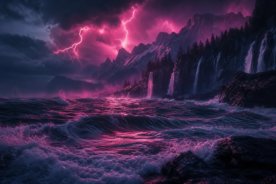Ocean Waves Storm Nature Wallpaper 8 4K