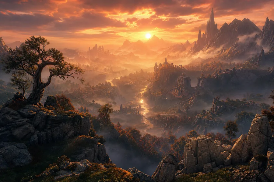 Open World Fantasy Landscape Game Style Gaming Wallpaper 18 4K 4