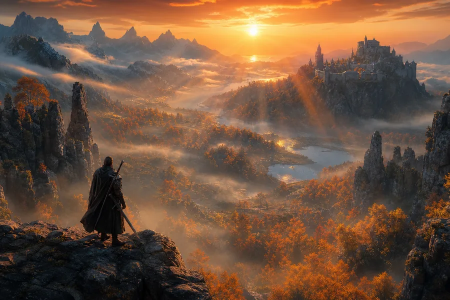 Open World Fantasy Landscape Game Style Gaming Wallpaper 8 4K 3