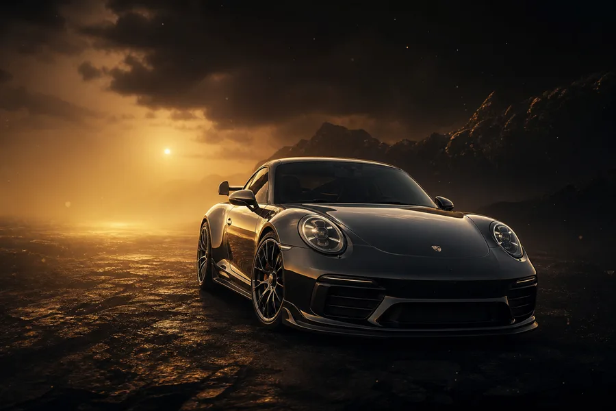 Porsche 911 On Mountain Road Sunset Cars Wallpaper 4 4K 8
