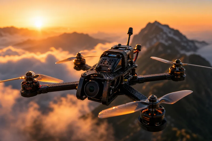 Professional Filming Drone In Golden Hour Drone Wallpaper 8 4K 4