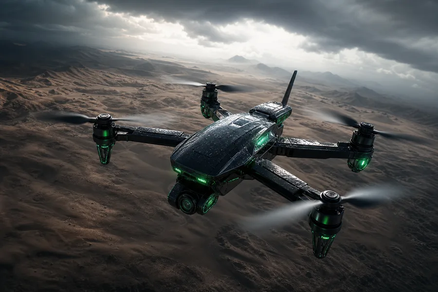 Quadcopter Flying Over Desert Drone Wallpaper 5 4K 4