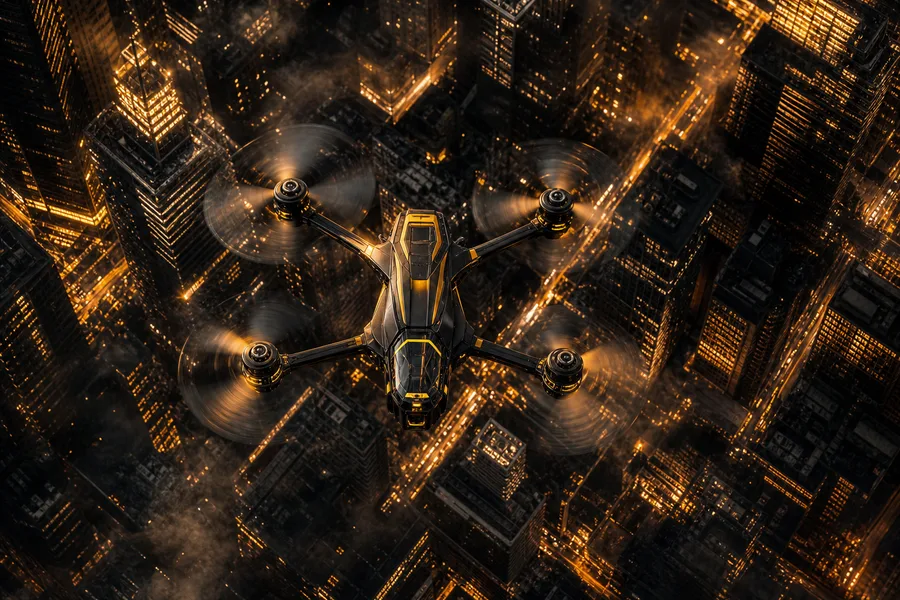 Racing Drone Neon City Drone Wallpaper 2 4K 8