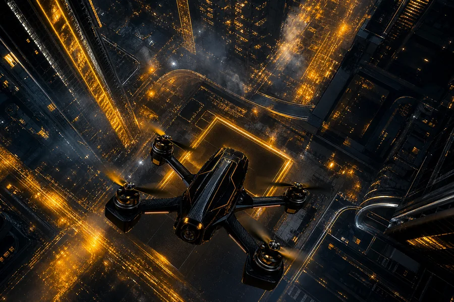 Racing Drone Neon City Drone Wallpaper 2 4K 9