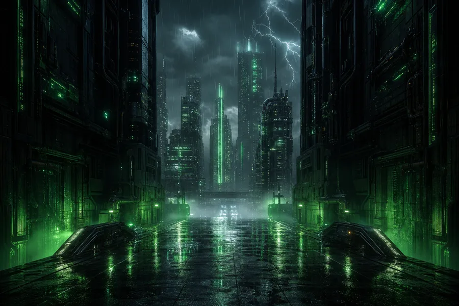 Rainy Neon Alley With Reflections Cyberpunk Wallpaper  4 4K