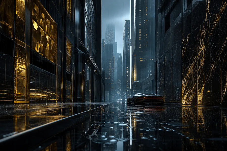 Rainy Neon Alley With Reflections Cyberpunk Wallpaper 4 4K 9
