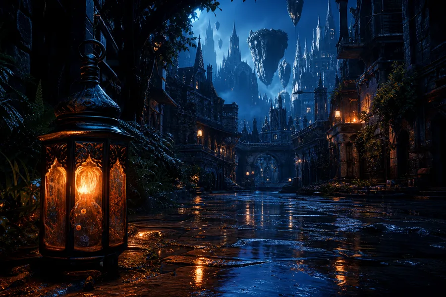 Rainy Neon Alley With Reflections Fantasy Wallpaper 4 4K 5