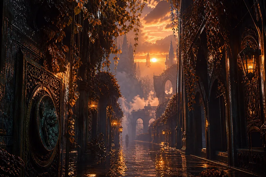 Rainy Neon Alley With Reflections Fantasy Wallpaper 4 4K