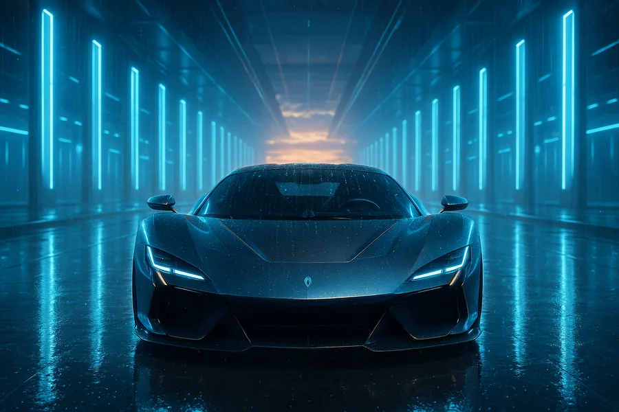 Red Ferrari In Rainy City Cars Wallpaper 2 4K 5