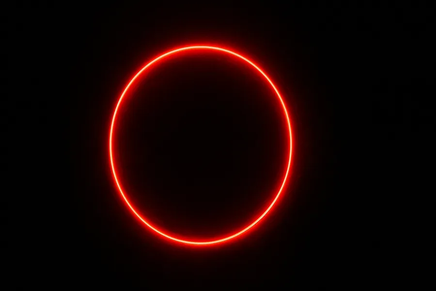 Red Neon Circle On Pure Black Amoled Wallpaper 7 4K