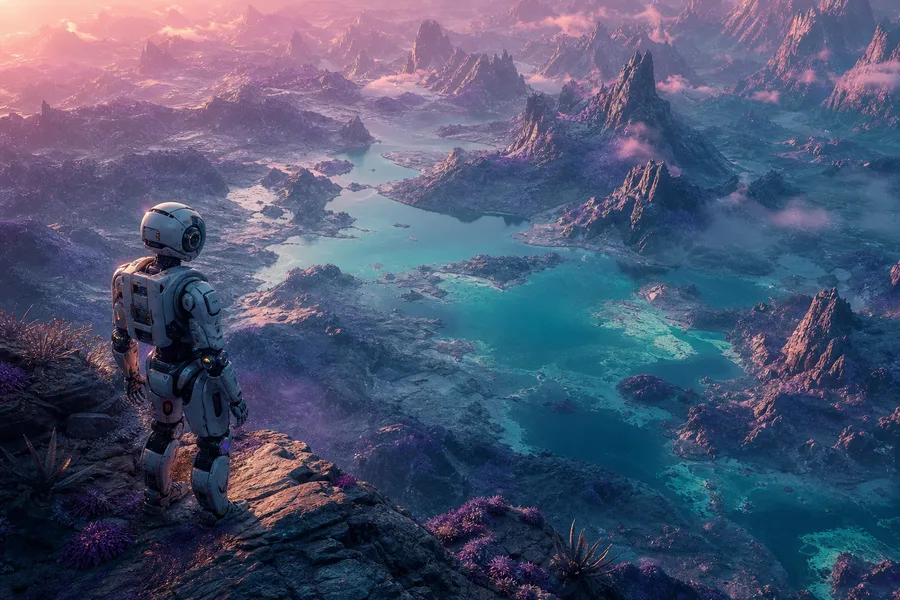 Robot Explorer On Alien Planet Robots Wallpaper 6 4K 10