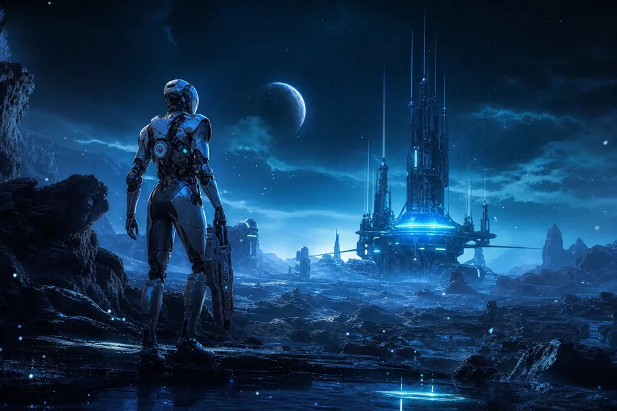 Robot Explorer On Alien Planet Robots Wallpaper  6 4K