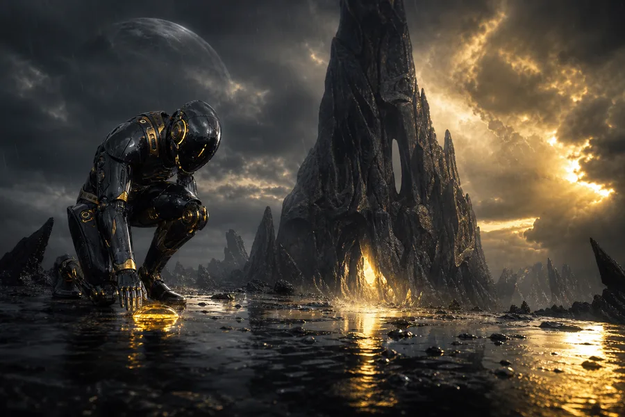 Robot Explorer On Alien Planet Robots Wallpaper 6 4K 3