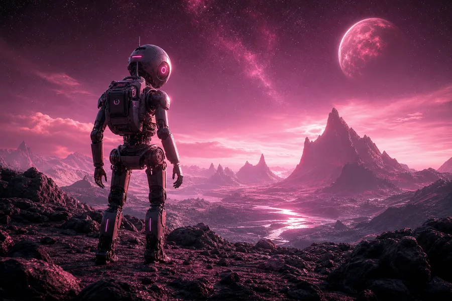 Robot Explorer On Alien Planet Robots Wallpaper 6 4K 4