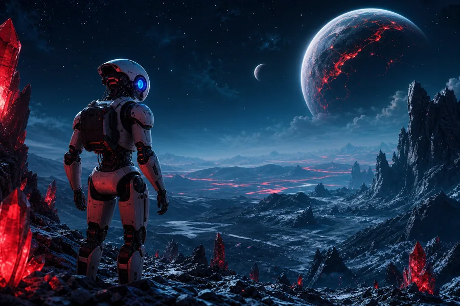Robot Explorer On Alien Planet Robots Wallpaper 6 4K 5