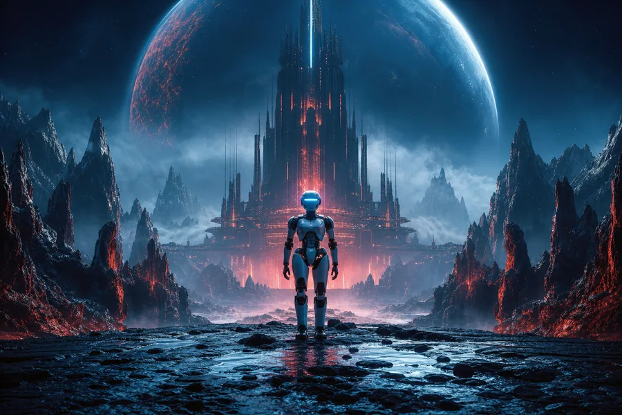 Robot Explorer On Alien Planet Robots Wallpaper 6 4K 9