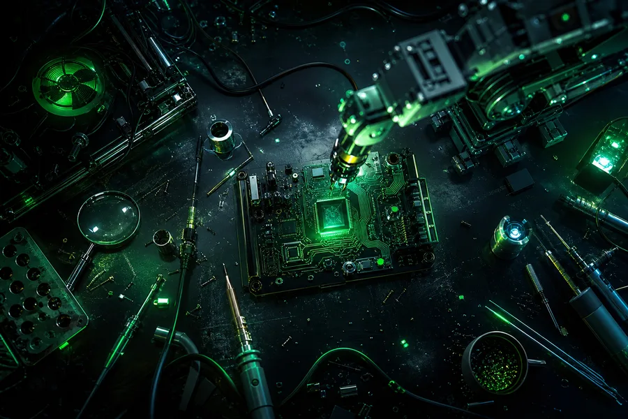 Robotics Workbench With Soldering Tools Electronics Wallpaper 4 4K 11