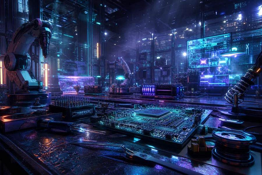 Robotics Workbench With Soldering Tools Electronics Wallpaper 4 4K 13