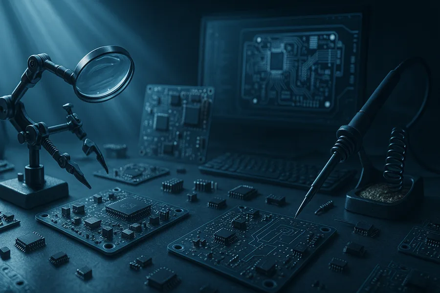 Robotics Workbench With Soldering Tools Electronics Wallpaper 4 4K