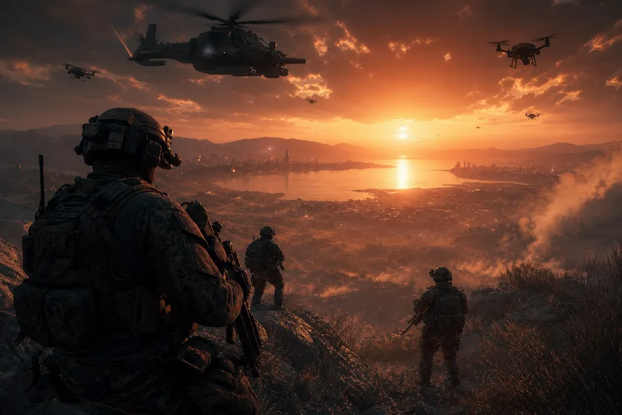 Special Forces Silhouette At Sunset Military Wallpaper 3 4K 9