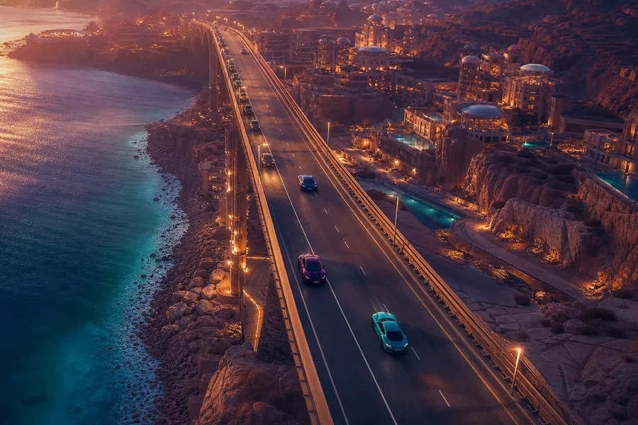 Supercar Desert Highway Cinematic Cars Wallpaper  8 4K