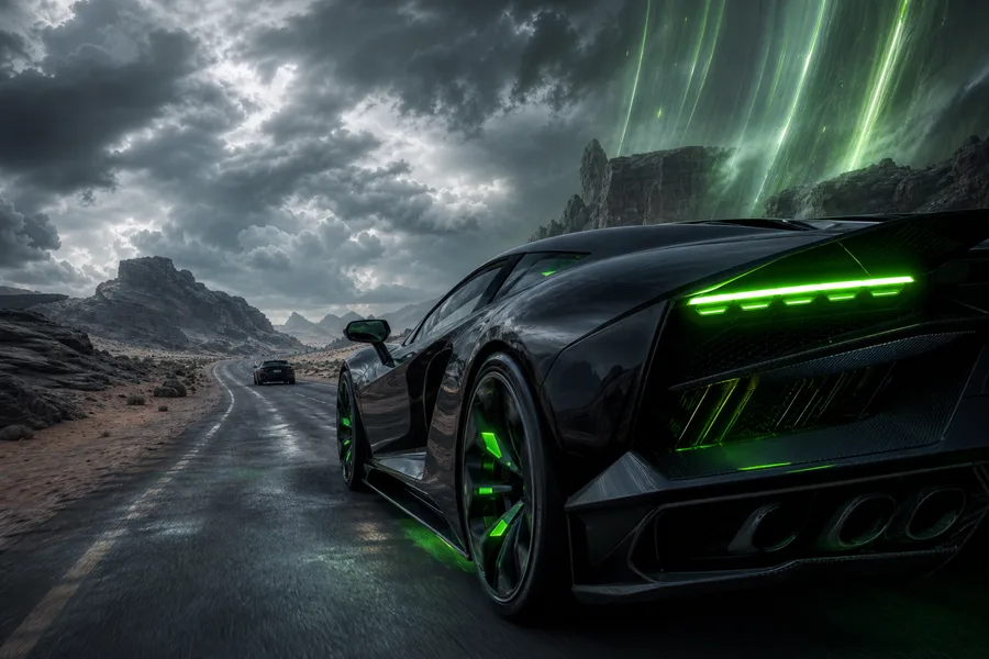 Supercar Desert Highway Cinematic Cars Wallpaper 8 4K 8
