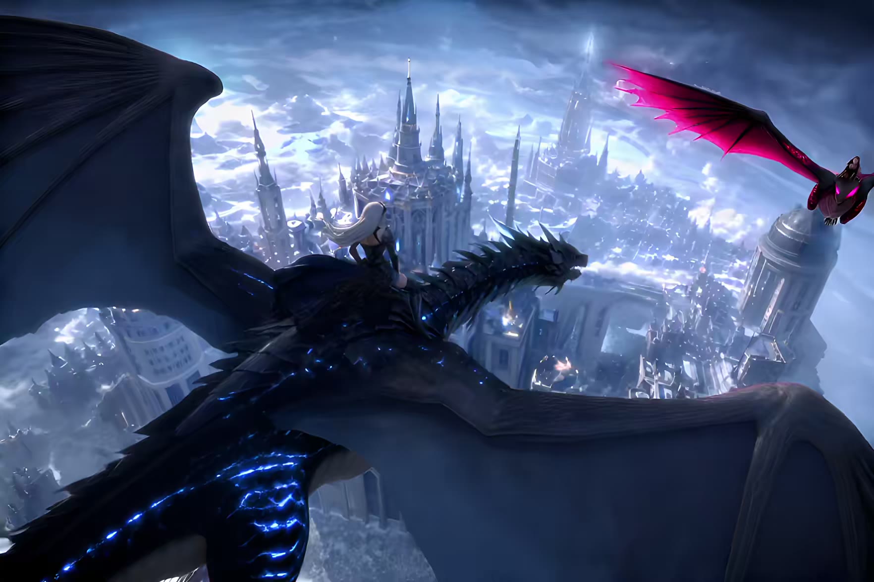 Anime Dragons Reds Blue Video